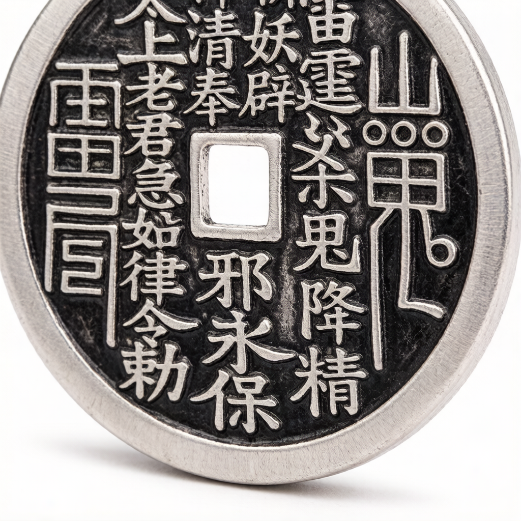 纯银山鬼花钱 经典款 辟邪护身