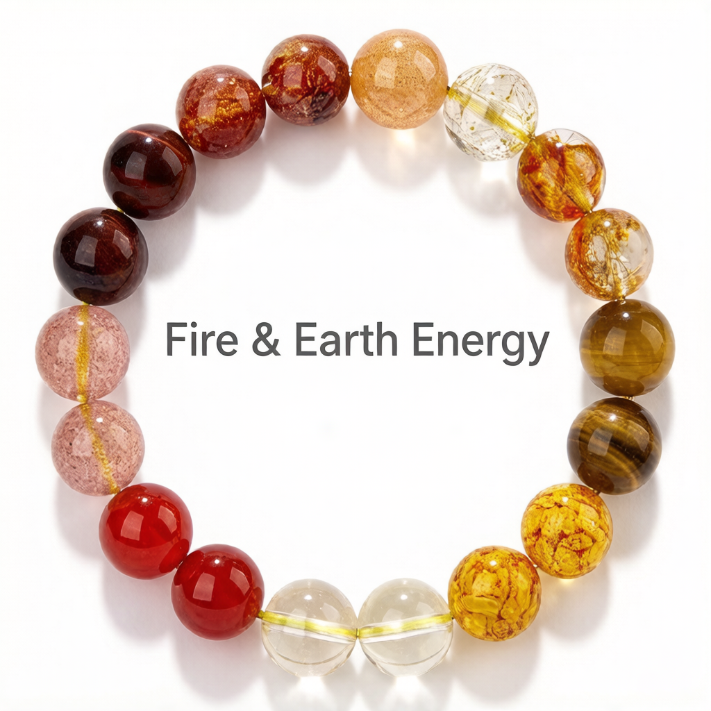 火土能量水晶手串 - Fire & Earth Energy