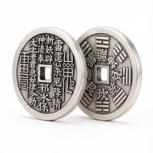 纯银山鬼花钱 经典款 辟邪护身